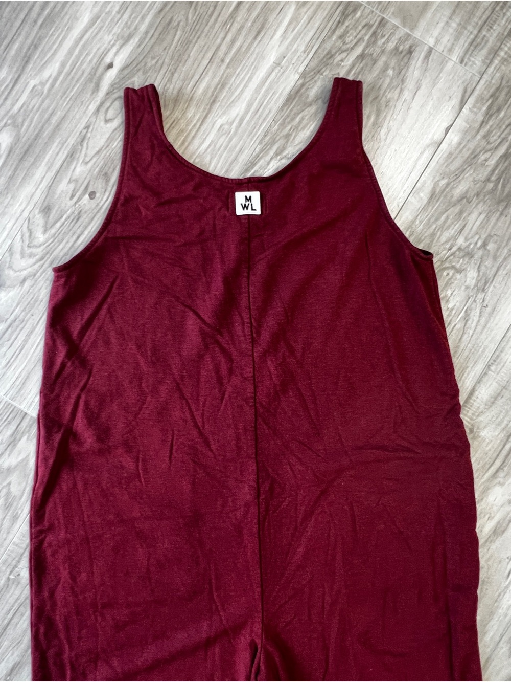 Madewell MWL Superbrushed Pull-On Jumpsuit Maroon Wine Red Size M - Picture 6 of 8